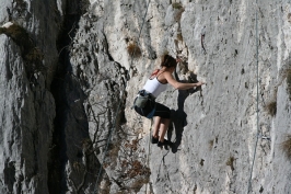 Foto di arrampicata in falesia 