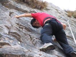 Foto di arrampicata in falesia 