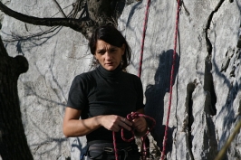 Foto di arrampicata in falesia 