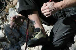 Foto di arrampicata in falesia 