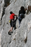 Foto di arrampicata in falesia 