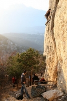 Foto di arrampicata in falesia 