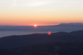 26 dicembre 2015 camminata in Grappa al tramonto e ricognizione Carlo